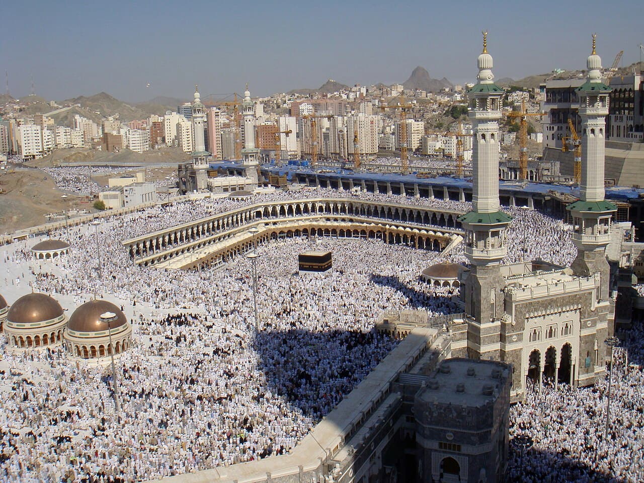The Holy Kaaba at al-Masjid al-Ḥarām in Makkah